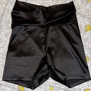 Free people Elegant Black Women's Bike Shorts shiny